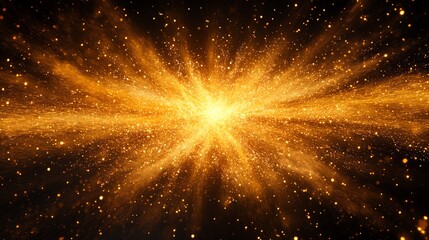 Poster - Abstract background with glowing golden light bursts.
