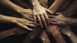 © Орися Зигмунд - An array of diverse hands coming together, symbolizing unity and collaboration in a powerful display of diversity.