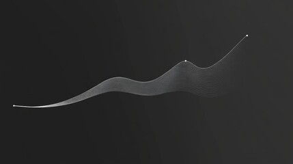 Poster - Abstract Waveform Design Representing Sound Frequencies in Monochrome on Dark Background for Modern Graphic Projects and Digital Media Applications