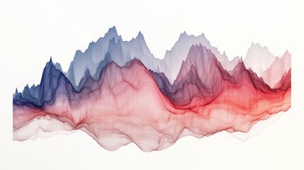 Poster - Abstract Sound Wave Visual Representation with Gradient Colors Illustrating Sound Frequencies and Depth in Artistic and Modern Style for Creative Projects