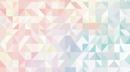 Poster - Soft Abstract Geometric Background with Pastel Colors, Featuring Triangles and a Lightly Blended Design Ideal for Creative Projects and Modern Aesthetic Themes