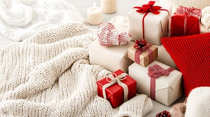 Poster - Christmas catalog page with holiday gifts and warm seasonal decor.