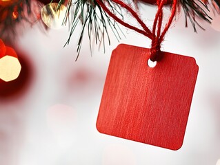 Poster - Red banner promoting a Christmas sale with a 