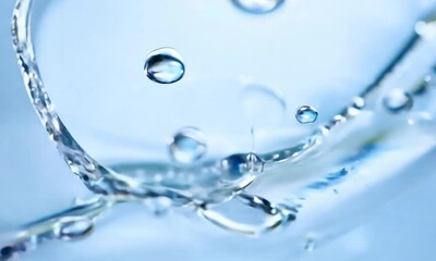 Wall Mural - liquid serenity: abstract water droplets dance