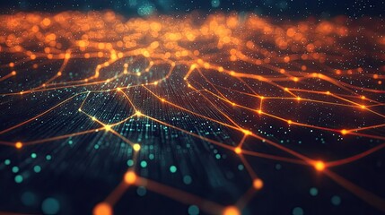 Poster - Abstract Digital Network Visualization Design