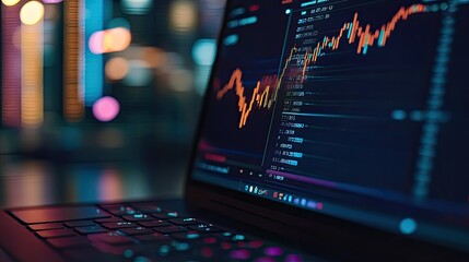 Poster - Abstract Data Visualization on Laptop Screen