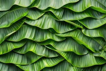tropical banana leaf texture  green nature background
