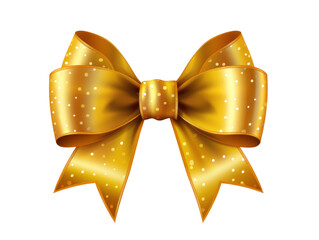 Golden Decorative Bow for Celebrations and Gifts