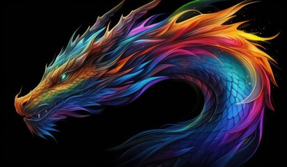  The dragon's head faces left