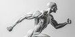 © Larisa - Monochrome image of muscular running man showcasing anatomy