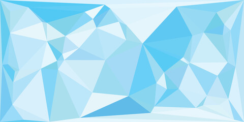Fototapete - Abstract winter background, abstract triangle background with winter theme.