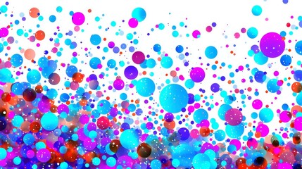 Poster - Vibrant Abstract Pattern of Colorful Bubbles in Vivid Shades Creating a Dynamic and Energetic Visual Display for Creative Projects and Modern Art Expressions