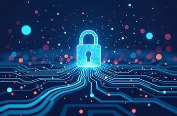 Fototapete - Digital background, tech processes, neural networks, artificial intelligence, data transfer and encryption, digital archives, sound and graphic presentations.