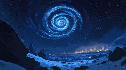 science and technology universe starry sky nebula illustration poster background