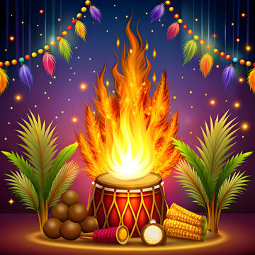 Lohri Festival Celebration Background