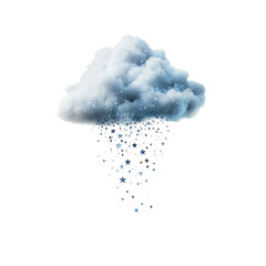 Wall Mural - a cloud with stars falling from it. transparent background