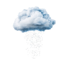Wall Mural - a cloud with rain falling from it. transparent background