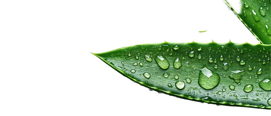 Wall Mural - a leaf of a plant with water droplets on it. transparent background