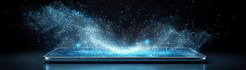 Poster - Explore the captivating visuals of technology with a stunning digital display of cosmic data