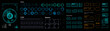 © PALERM089 - Vector set HUD interface elements. Collection of futuristic HUD elements. Set with radar, frames and windows. Modern set for user interface