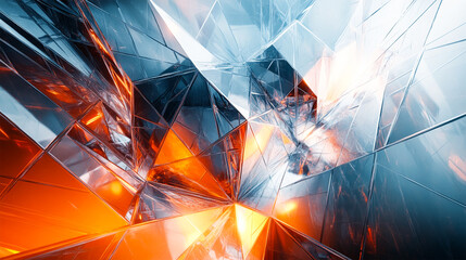 3d render Transparent glossy glass abstract background wallpaper