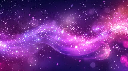 Poster - A purple and pink galaxy with a purple line in the middle