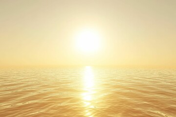 Poster - Golden sunset over calm water.