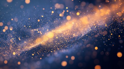 Poster - A bright orange and blue galaxy with a lot of sparkles
