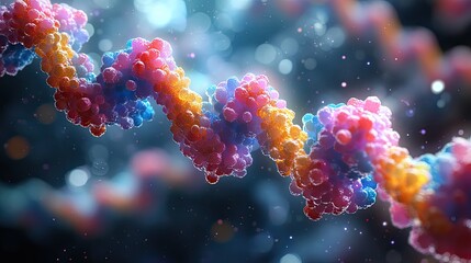 Wall Mural - molecule with biology and chemical concept 3d rendering