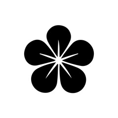 Flower flat icon minimalist simple vector