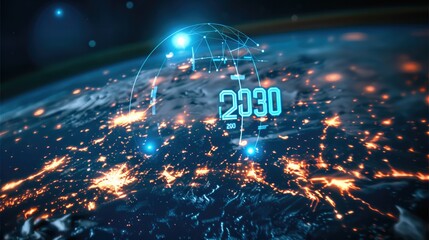 Poster - 2030 vision concept. with text 