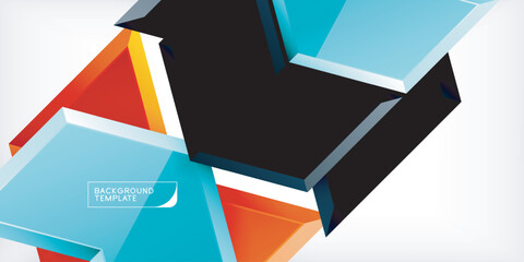 Poster - Technology dynamic arrow geometric background. Vector Illustration For Wallpaper, Banner, Background, Card, Book Illustration, landing page