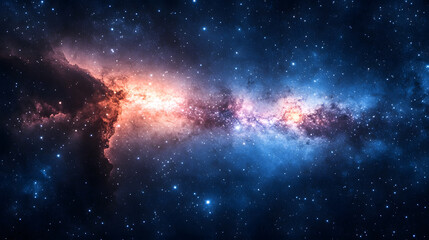 Wall Mural - deep space shining stars in night sky, constellation star field, galaxy