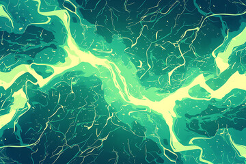 Fototapete - Flat art lightning strike electricity background