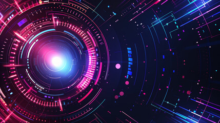 Poster - futuristic technology background, tech wallpaper