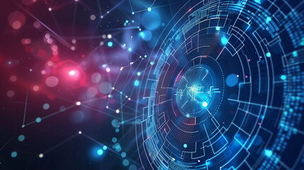 Poster - futuristic technology background, tech wallpaper