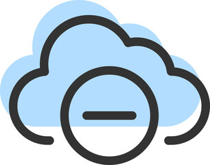 Poster - Cloud Storage And Data Transfer Vector Icon. Computing Service And Network Related Line Icons. Database And Server, Cyber Security, Digital Transformation.