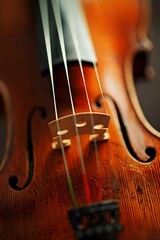 Poster - Slowmotion video of violin strings vibrating as theyre played AI generated illustration