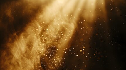 Fototapete - Specks of dust floating in a sunbeam AI generated illustration