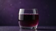 © Lycee - Glass of purple sparkling drink on a purple background.