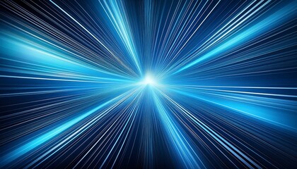 Wall Mural - abstract clean blue burst light lines modern background
