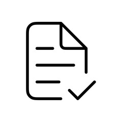 Poster - Accept document icon Outline vector for web ui