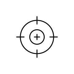 Poster - Aim icon Outline vector for web ui
