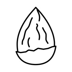 Poster - Almond icon Outline vector for web ui
