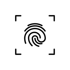 Poster - Biometric security icon Outline vector for web ui