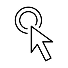Poster - Bulls eye pointer icon Outline vector for web ui