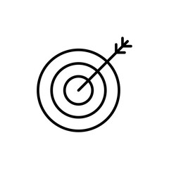 Poster - Bullseye icon Outline vector for web ui