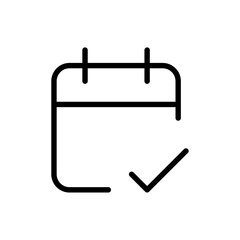 Poster - Calendar check icon Outline vector for web ui