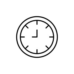 Poster - Clock icon Outline vector for web ui