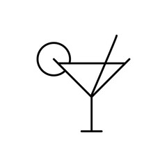 Poster - Cocktail icon Outline vector for web ui
